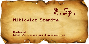 Miklovicz Szandra névjegykártya